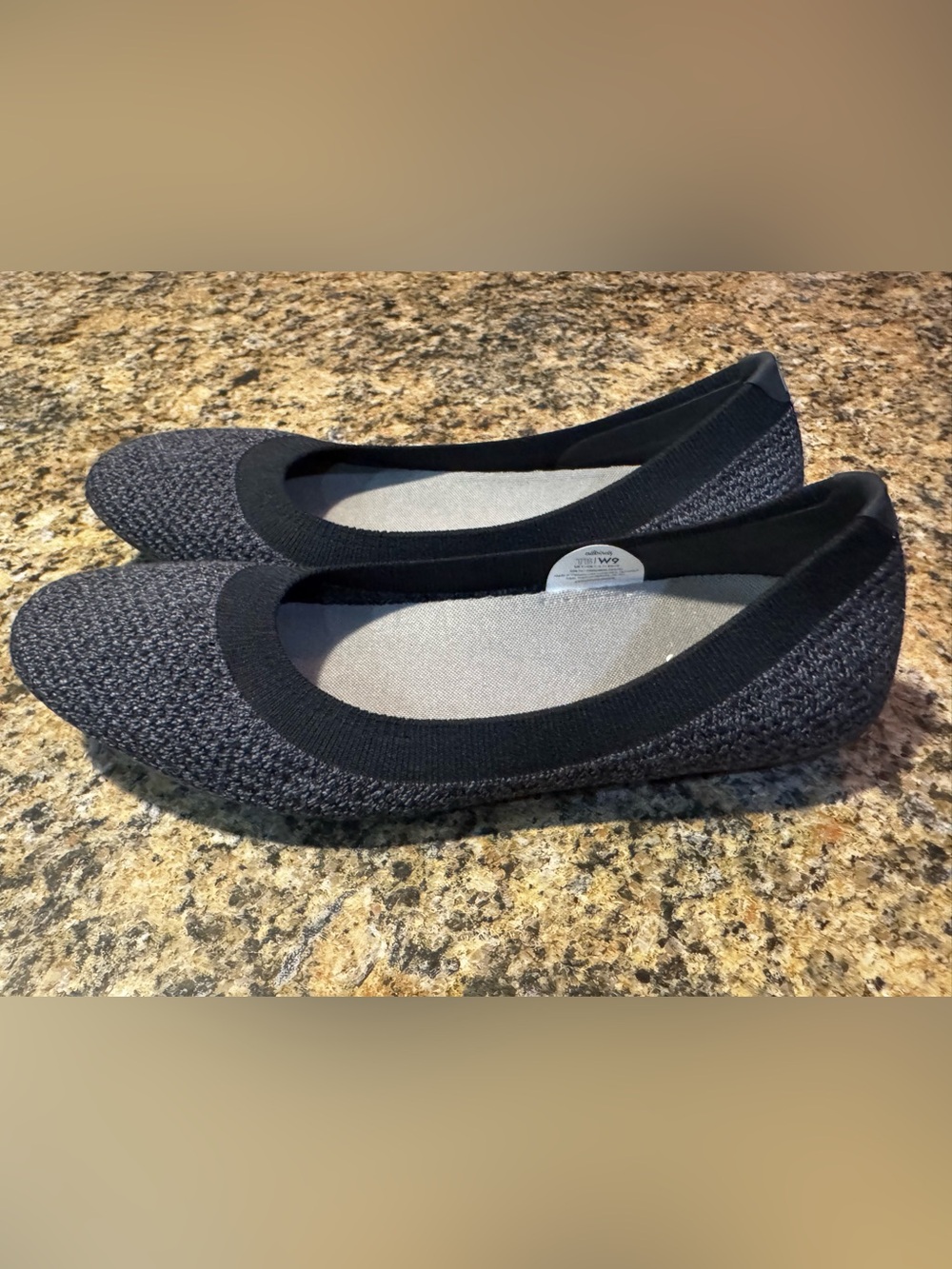 Allbirds Tree Breezers Women's Flat Size 9 Black  grey Ballet flat Career Shoe